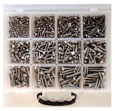 Image de Bofix 218100 Box Range 12 Vaks Hexque Boulon en acier inoxydable