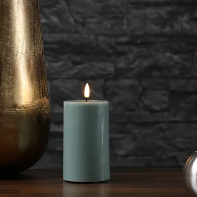 Image de Deluxe Homeart Bougie LED avec minuterie Sauge Verte