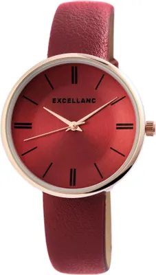 Produktbild von Excellanc Damen-Uhr Analog Quarz Metallgehäuse Kunstlederionsarmband