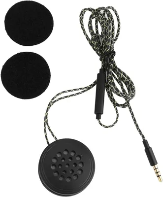 Image de Casque audio - Accessoire moto - Écoute de musique - Avec microphone - Câble de 1,2 m - Noir