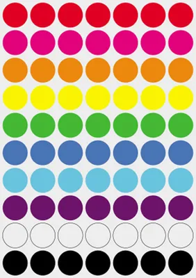 Produktbild von 20 Stück farbige Punktaufkleber, selbstklebend, starke Klebrigkeit, wasserdicht, DIY, weit verbreitet, Kreisaufkleber, Etiketten