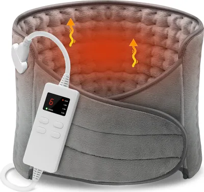Produktbild von Heizkissen Elektrisch für Bauch und Rücken, Heizgürtel mit 6 Temperaturstufen & Abschaltautomatik, Wärmegürtel mit verstellbarem Band und Klettverschluss