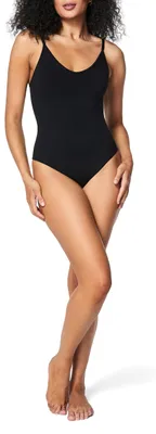 Produktbild von Spanx Damen Spanx Nahtloser Power-Tanga-Body Shapewear Bodysuit, Sehr schwarz, S