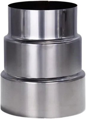 Productafbeelding van Rookkanaal Reducer - Schoorsteen Adapter - Verbinding Maken - Roestvrij Staal - Ø110mm/Ø90mm - Zilver