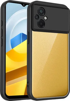 Obrázek produktu pro Pouzdro pro Xiaomi Poco M5/Poco M4 5G průhledný zadní kryt s TPU rámečkem, odolné proti nárazům Černý