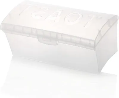 Produktbild von Famanu Brotdose für Toastbrot - Transparente Kunststoffdose - Weiß (1 Stück)