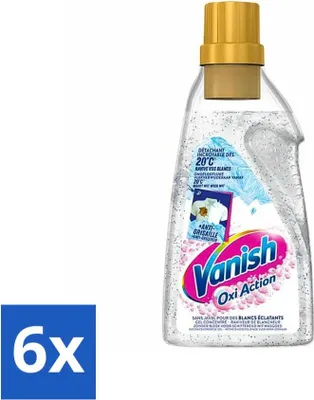 Produktbild von Vanish – Fleckenentferner – Oxi Action Booster Gel Whitening – Für weiße Wäsche – 750 ml - Vorteilspack - 6 Stücke