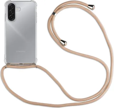 Produktbild von Handykette für Samsung Galaxy A17 Handyhülle mit Band Case Hülle mit Kordel Hand in Beige/Braun
