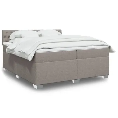Produktbild von 2024 Möbel Boxspringbett mit Matratze Taupe 200x200 cm Stoff Klassische Betten 3802033