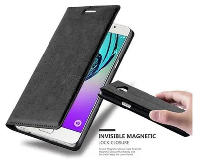 Obrázok produktu pre Cadorabo kryt pre Samsung Galaxy A5 2016 ochranný kryt v čiernej farbe puzdro na mobilný telefón kryt magnetické zatváranie