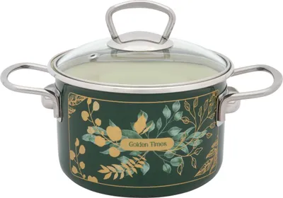 Immagine prodotto di Pentola 2l con coperchio in vetro Golden Times Metalac smalto/16cm/2l