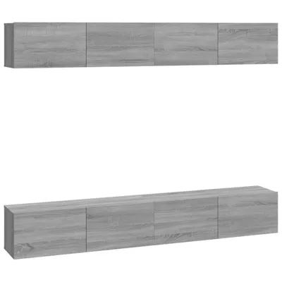 Produktbild von vidaXL TV-Wandschränke 4 Stk. Grau Sonoma 100x30x30 cm