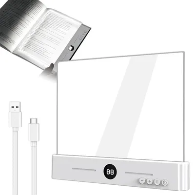 Produktbild von LED Leselampe Clip dimmbar mit 3 Lichtmodi, augenschonendes Buchlicht USB-C Akku 1200mAh, Timer Funktion, flexibel für Nachtlesen