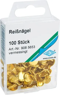 Produktbild von WEDO Reißnägel messing Durchmesser: 10 mm 100 Stück