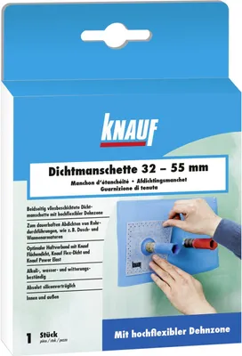 Produktbild von Knauf Dichtmanschette blau, 15 x 15 cm