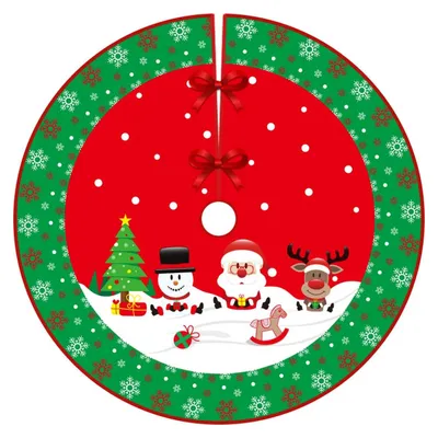 Weihnachtsbaumrock, 90 cm, rot, Polyester, Weihnachtsmann