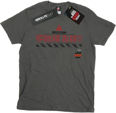 Image de The Big Bang Theory - T-shirt pour homme "Spoiler Alert" BI12945 (L) (Charbon de bois)