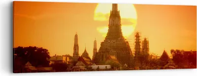 Produktbild von Bild auf Leinwand - Leinwandbild - Tempel Asien - 90x30cm - Wand Bild - Wanddeko - Wandbilder - Leinwanddruck - Bilder - Kunstdruck - Wanddekoration - Leinwand bilder - Wandkunst - AB90x30-3420