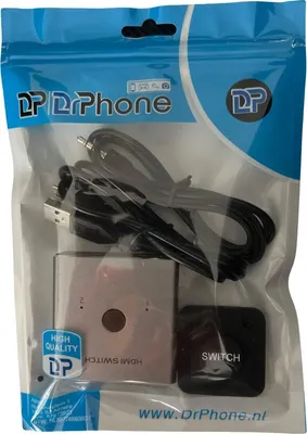 Productafbeelding van DrPhone HS8 HDMI 2.0 Ultra HD 4K@30Hz Switch met Afstandsschakelaar – HDMI
