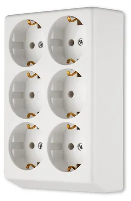 Image de Multiprise, 6 prises, sans câble, puissance maximale : 3500 W