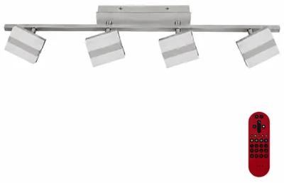 Produktbild von LeuchtenDirekt LED Smart Deckenleuchte Grau 4 x 4,5W 1100lm RGBW 2700-5000K Dimmbar App Google Alexa + Fernbedienung
