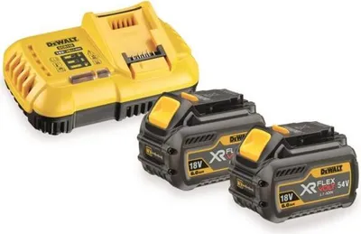 Zdjęcie produktu dla DeWALT DCB118T2-QW, Ładowarka do baterii, Litowo-jonowa (Li-Ion), DeWalt, Czarny, Żółty, Litowo-jonowa (Li-Ion), 2 szt.