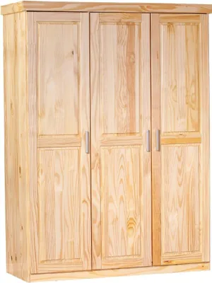 Produktbild von Tubre - Kleiderschrank 3 Türen, 140x55 cm, Eichenbraun, Garderobe