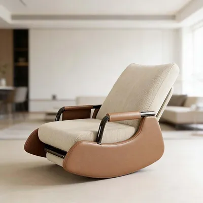 Produktbild von Bequemer gepolsterter Akzentsessel für Wohnzimmer, Schlafzimmer und Leseecke