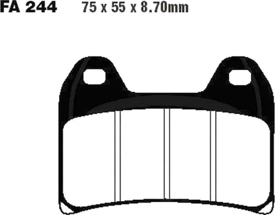Image de Plaquettes de frein avant pour Ducati 996, 996 S, Biposto et Monoposto, année de fabrication 2001 - Plaquettes de frein EBC - Neuf