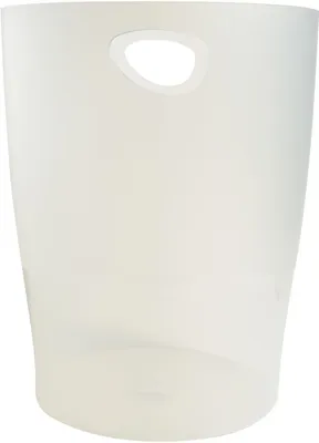 Produktbild von Exacompta 45357D ECOBIN Papierkorb 15 Liter mit Griffen. Eleganter und robuster Papierkorb und Mülleimer im modernen Design glasklar