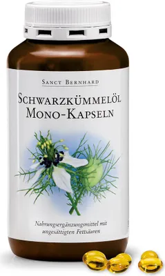 Produktbild von Sanct Bernhard Schwarzkümmelöl Mono Kapseln - 400 Kapseln