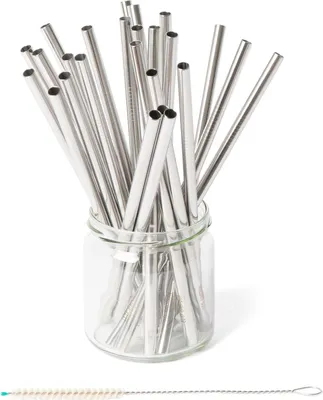 Produktbild von ECO Brotbox - ECO Strohhalme - Classic (25er Set) - Storhhalme aus Edelstahl