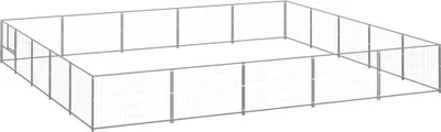Produktbild von The Living Store Hundezwinger Silbern 25 m² Stahl