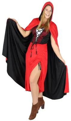 Produktbild von Rotkäppchen Halloween Kostüm für Damen, Größe:XXXL