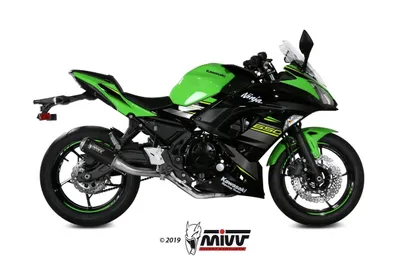 Produktbild von Mivv SPORT Schalldämpfer MK3 Komplettanlage 2x1 Steel Black für KAWASAKI NINJA 650 BJ 2017 >