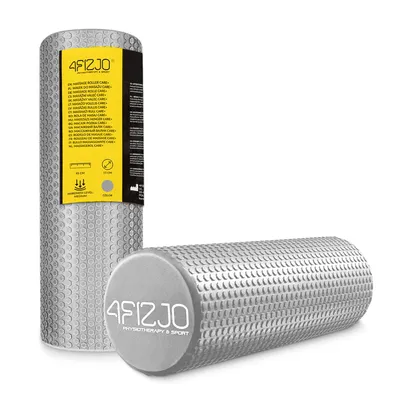 Produktbild von 4FIZJO CARE+ Massage-Roller 45 cm; mit Noppen; Muskelentspannung & Reha-Faszienrolle, grau