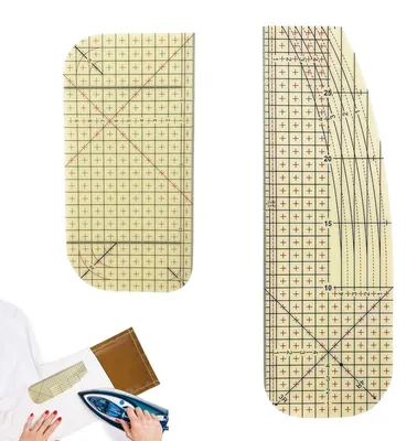 2 hitzebeständige Bügellineale für Näharbeiten, 29,9 cm