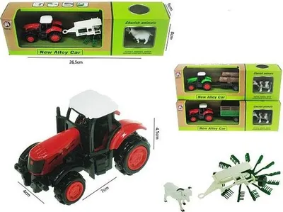 Produktbild von Traktor mit Anhänger16cm+Tier H13521 43075