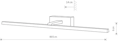 Produktbild von LED Wandleuchte Aluminium 89.5 cm breit Weiß länglich warmweiß 3000 K 940 lm Modern Wandlampe