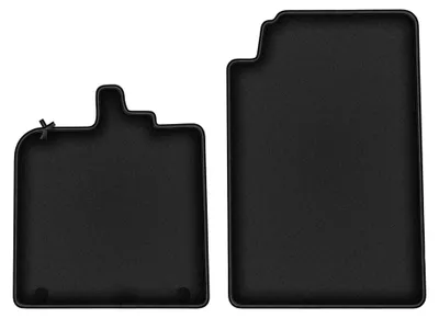 Produktbild von Velours-Fußmatten vorne für Smart ForTwo II 2007-2014 (Schrägheck) – 2-tlg, Schwarz, passgenau – Wielganizator DURBAN