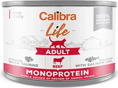 Productafbeelding van CALIBRA CAT LIFE, droogvoer voor volwassen katten, rundvlees, 6 x 200 gram