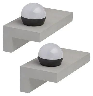 Produktbild von 2er Set LED Wandleuchte, Metall, Beton, grau, 30 cm