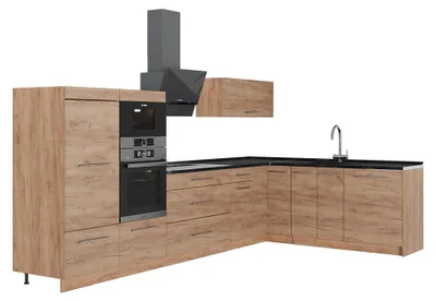 Obrázok produktu pre Rohová kuchyňa Vicco Fame-Line Dub Goldkraft/Dub Goldkraft 347 x 60 cm, AP Antracit, Model 63601