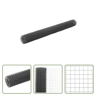 Imagen del producto de La tienda "The Living Store" ofrece valla de acero con revestimiento de PVC, de 10x1,5 metros, color gris