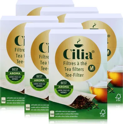 Produktbild von CILIA® Teefilter 100Stk. Grösse M mit/ohne Halter verwendbar ( 6er Pack )