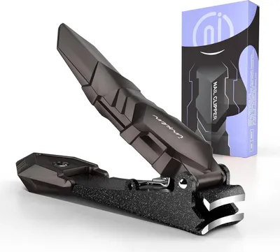 Image de Coupe-ongles en acier inoxydable avec récipient collecteur, tranchant et durable
