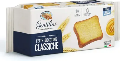 Produktbild von 6x Gentilini Fette Biscottate Classiche Zwieback n 100% italienisches Produkt 185g