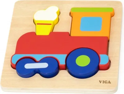 Zdjęcie produktu dla VIGA Drewniana Układanka Edukacyjna Montessori Pociąg