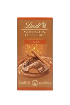 Zdjęcie produktu dla Czekolada Lindt Christmas Classic z cynamonem i kolendrą 100g