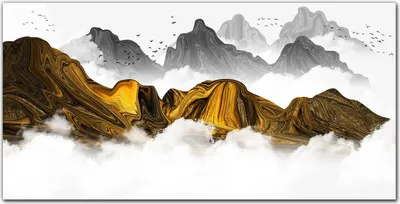 Produktbild von Coloray Bild aus Acryl 140 cm x 70 cm - Wohnzimmer Bild auf Acrylglas Wanddekoration Gehärtetes Acryl Dekoration Küche - Bergnebel Vögel
